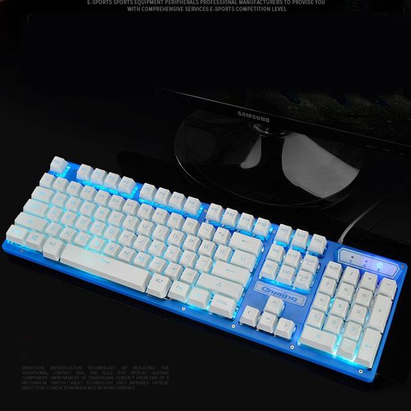 

keyboards wired illuminate 104 keys 19keys confict-usb led backlit anti-ghosting with luminous backligt multimedia ergonomic for game
