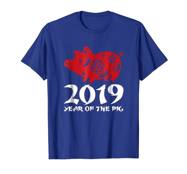 

2019 year of the pig chinese new year t-shirt celebration, White;black