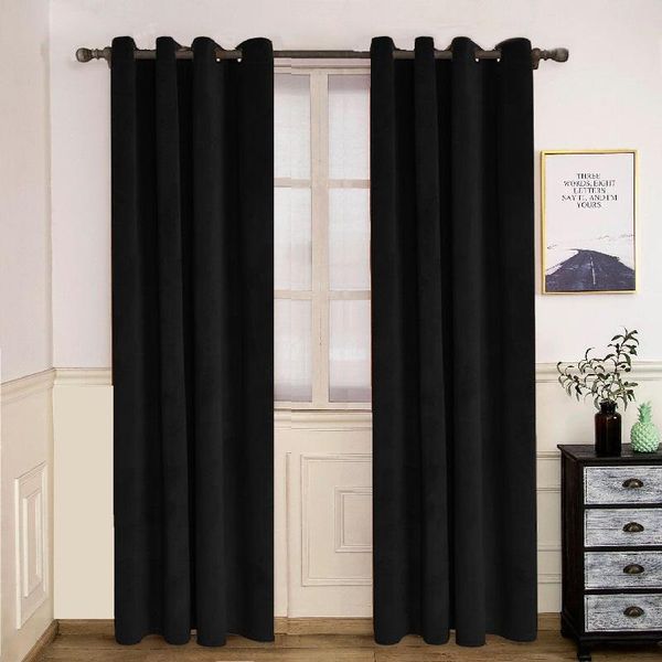 

light luxury modern simple black italian velvet curtain high-end thick flannel for living room bedroom curtains tulle custom