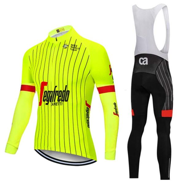 

racing sets 2021 spring autumn collection yellow cycling jersey long sleeve men outdoor bicycle ropa ciclismo set, Black;blue