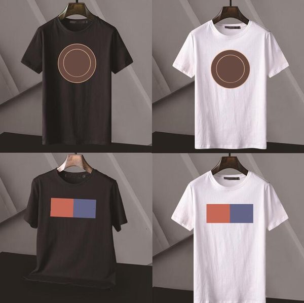 

2020 letter printed t-shirt men's women's black white summer fashion casual street t-shirt 100% cotton breathable t-shirt, White;black