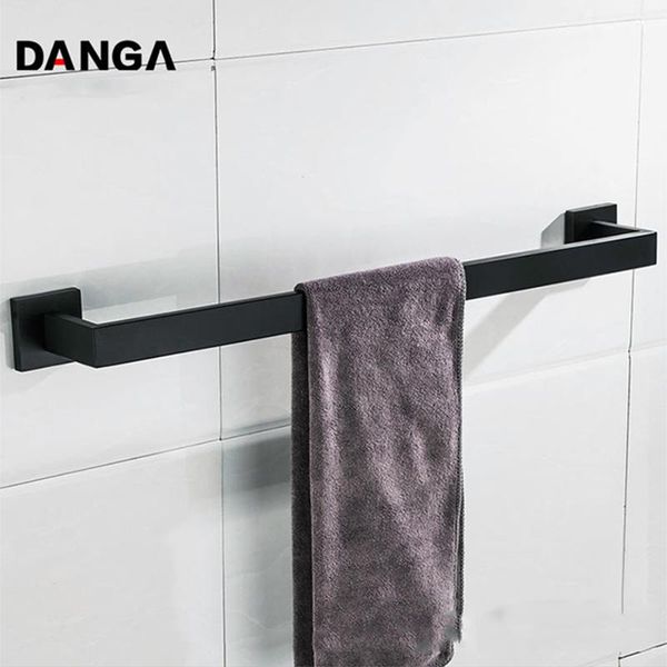 

towel racks single rod holder 60cm black bar 304 stainless steel hanger wall mounted shower shelf bathroom storage rack