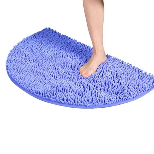 

bath mats room decor soft carpet slip-resistant solid bedroom rug floor door mat dirt barrier semi circle cushion rugs