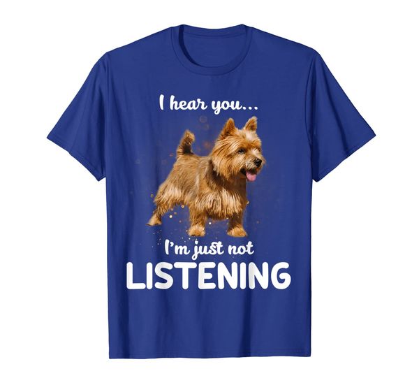 

norwich terrier i hear you not listening t-shirt, White;black