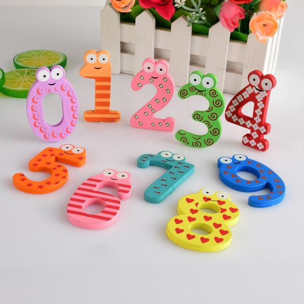

fridge magnets letter a-z number 0-9 cartoon wooden children's early education supplies magnet