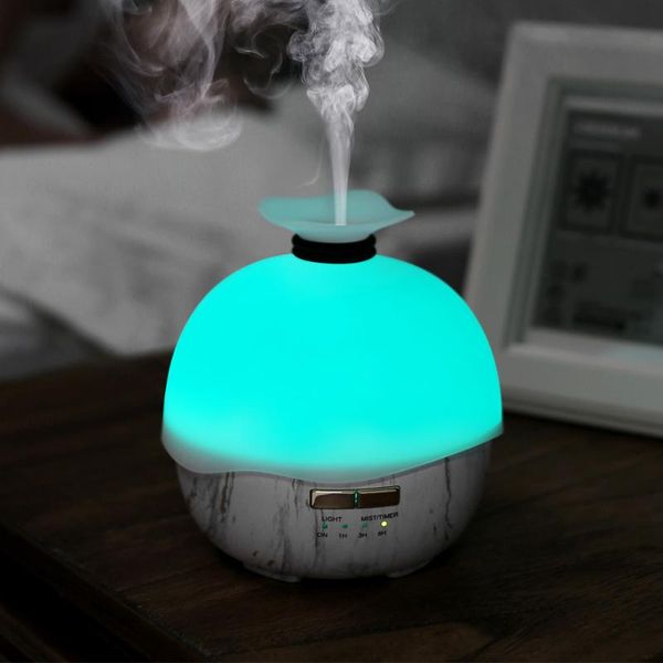 

humidifiers marble wood grain essential oil diffuser 400ml ultrasonic cool mist maker fogger humidifier led lamp aroma quiet