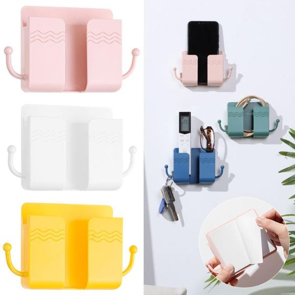 

hooks & rails organizer for charging wall mount phone box telecontroller storage stand data cable holder