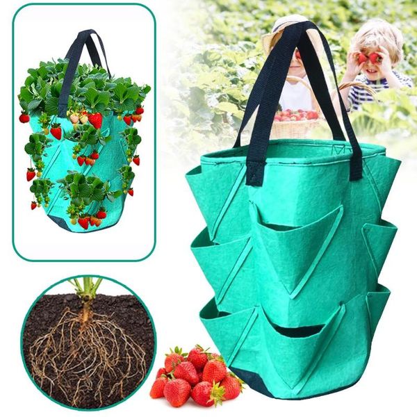 

planters & pots grow container bag diy planter pe fabrics planting vegetable gardening thicken pot garden tool