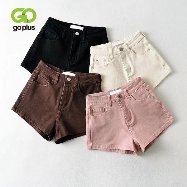 

women's shorts goplus women summer jeans short femme high waist denim ropa mujer verano 2021 spodenki damskie korte broek dames, White;black