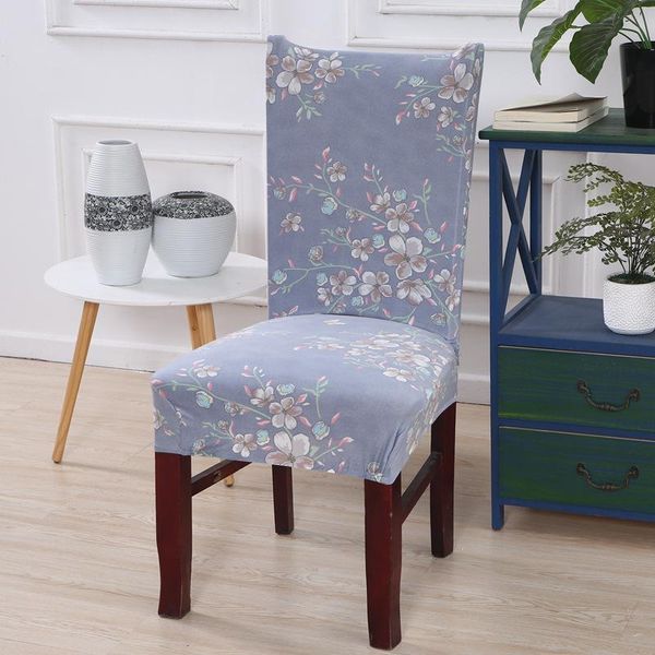 

small fresh style decorative pattern chair cover super elastic high back seat cover sponge chair protective