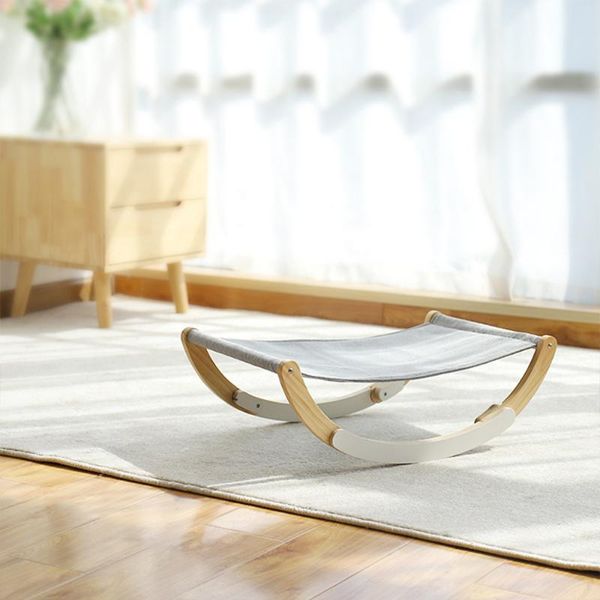 

cat beds & furniture bed swing hammock pet wooden shaker for small dogs kitten sleeping mat durable wood frame rocking chair supplies