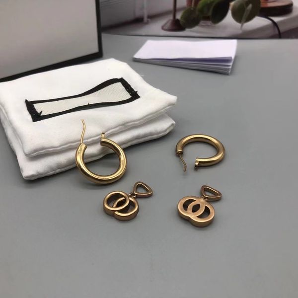 

2022 brand original jewelry designer dangle new circle letters pendant women's personality high-end earrings temperament all-match, Silver