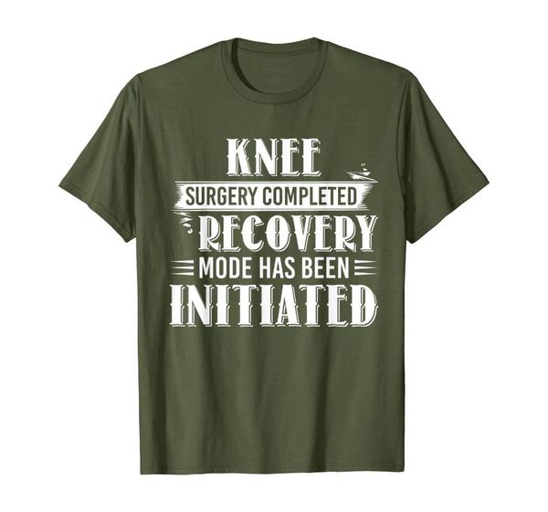 

men's t-shirts knee completed recovery mode funny t shirt design, White;black