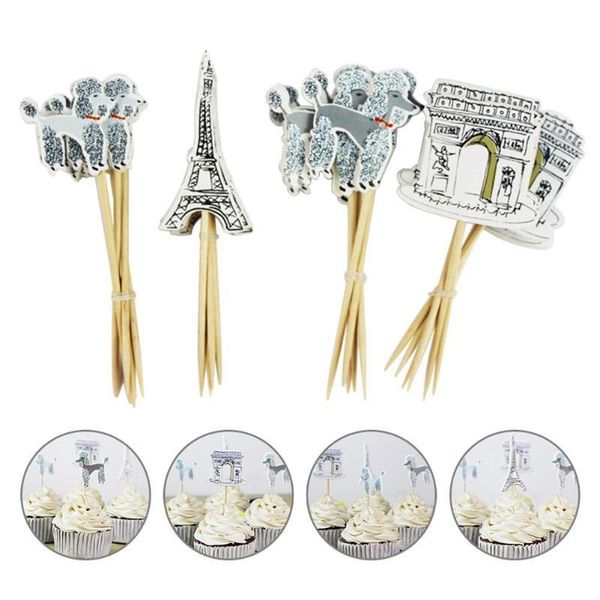 

other festive & party supplies 24 pcs paris eiffel tower cupcake er pick wedding birthday decor year decoration for home