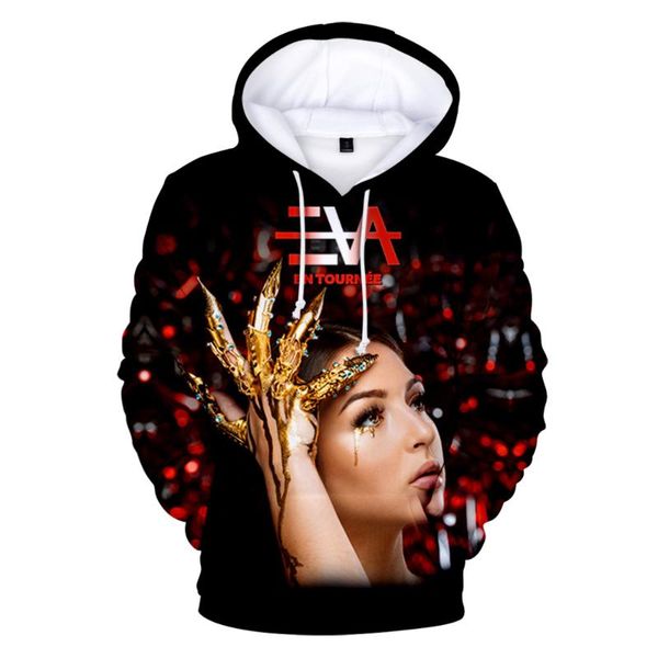 

men's hoodies & sweatshirts eva queen girls hoodie cool pullover black harajuku 3d hip hop print casual high collar hooded full 2021