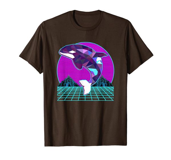 

Orca Killer Whale Vaporwave Outrun Retro 80s Style T-Shirt, Mainly pictures