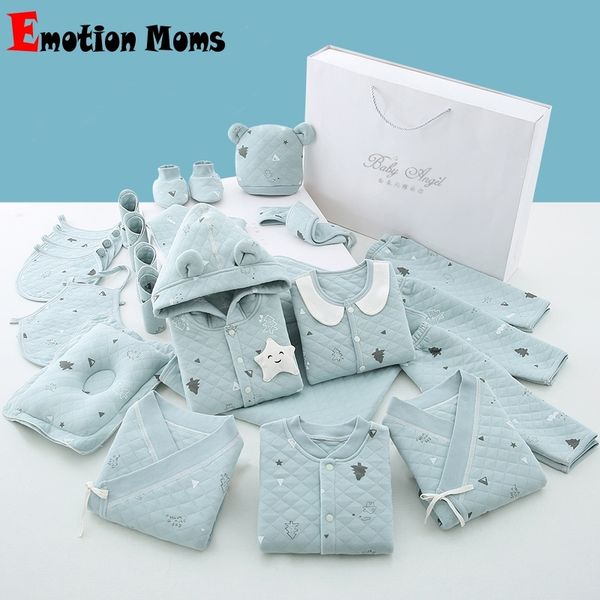 18 Stück / 0-3 Monate Frühling Herbst Neugeborenes Baby Kleidung 100% Baumwolle Kinder Kleidung Anzug Unisex Säugling Jungen Mädchen Kleidung Set 210309