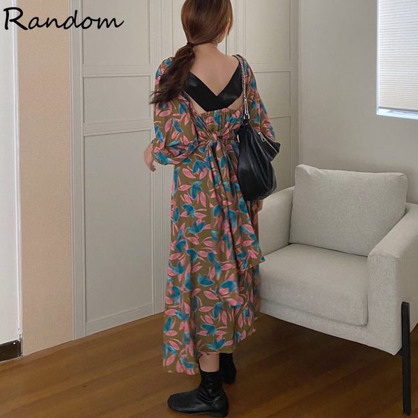 

v Floral Neck Impression of High Waist Elegant Female Vintage 90s French Style Spaghetti with No Back Dress Chic 2021 Lace Ddq4, Black;gray