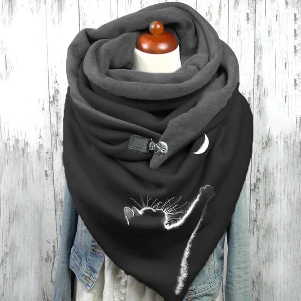 

cycling caps & masks autumn winter warm scarf womens fashion casual printed soft wrap scarves shawls ladias echarpe femme, Black