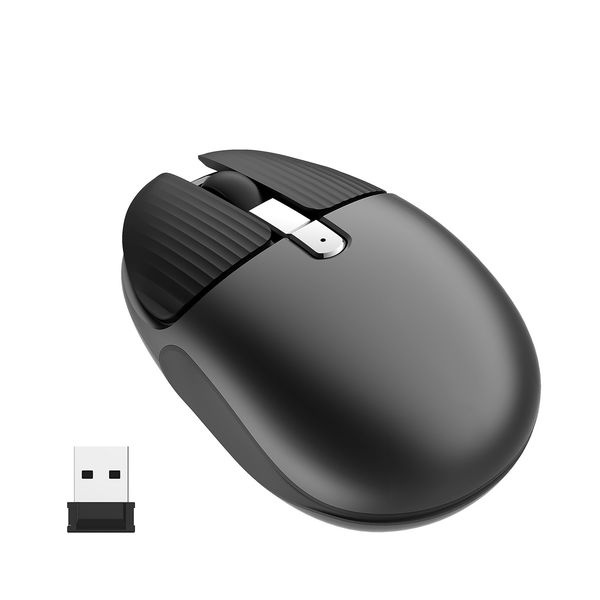

portable graywireless mice mute office gaming rechargeable ergonomic wireless mouse desklaptop