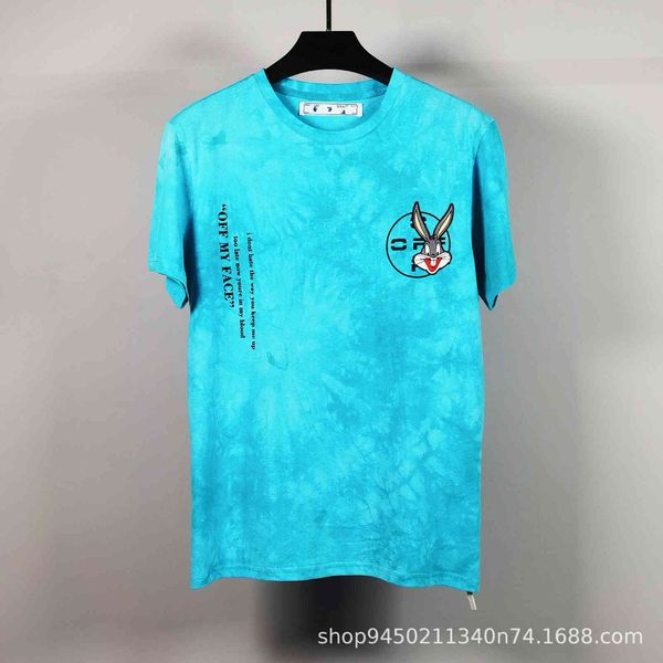 

off fashion brand new spring and summer short sleeve letter slim blue leisure youth t-shirt, White;black