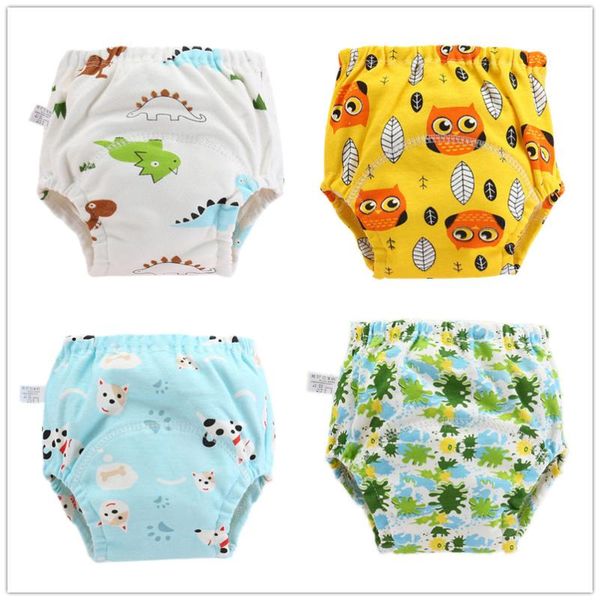 

cloth diapers 4pc/lot baby cotton training pants panties waterproof reusable toolder nappies diaper underwear