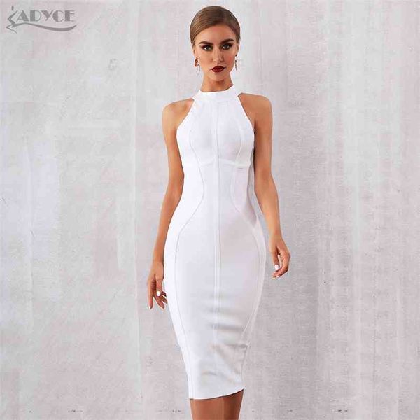 

adyce summer white women bodycon bandage dress elegant tank sleeveless club celebrity evening runway party dresses 210623, Black;gray