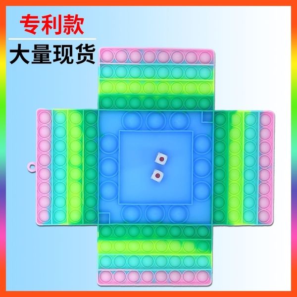 

new pop it four person chessboard rat killing pioneer go bang children's deskpuzzle decompression toy