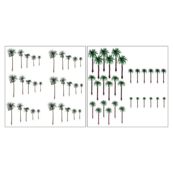 

30pcs artificial coconut palm trees scenery model miniature architecture trees