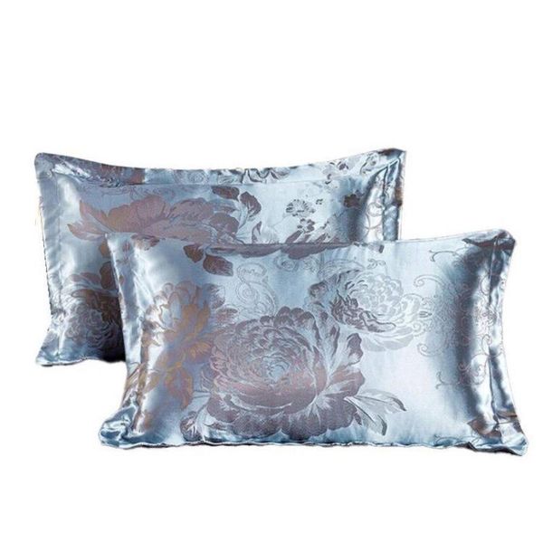 

2pc 48x74cm jacquard emulation silk pillowcase 4026 pillow case