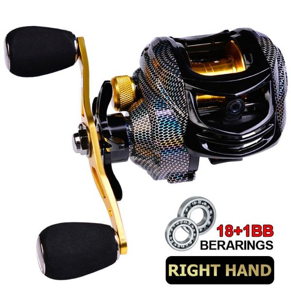 

baitcasting fishing reel water drop magnetic brake system 18+1 shaft spinning wheel reels