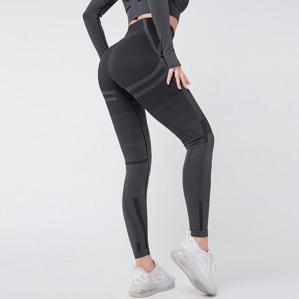 

yoga outfits women's high waist gym leggings sport fitness pants sports tights woman push up elastic 2021 s, White;red
