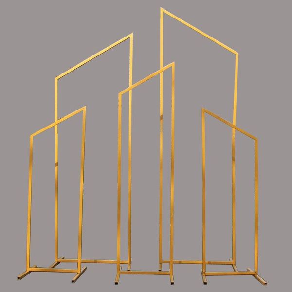 

party decoration 5 pcs wedding arch background square three-dimensional geometric screen flower stand with beveled edge pointed head