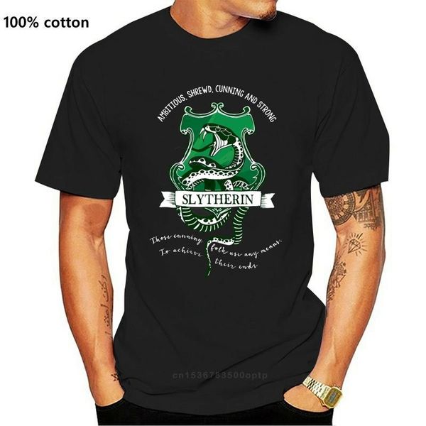 

men's t-shirts slytherin house t-shirt 2021 fashion, White;black