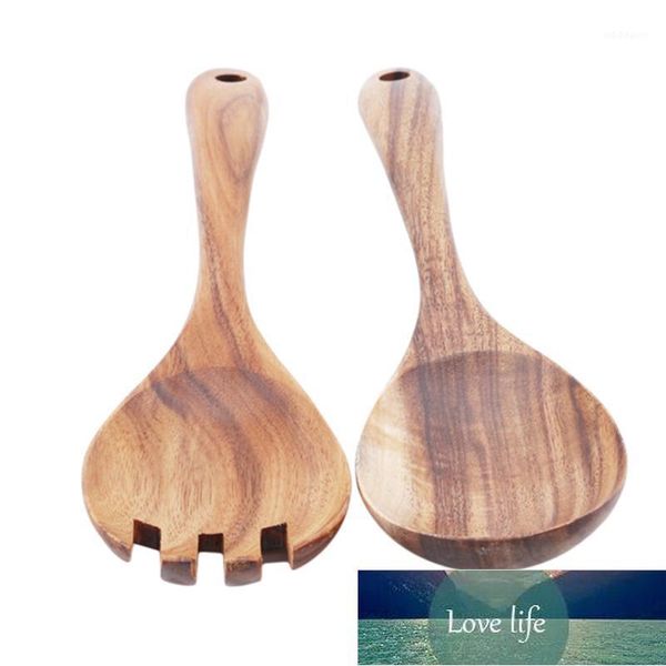 Cucchiai vintage in legno di acacia grande cucchiaio da insalata forchetta cucina posate da cucina1 prezzo di fabbrica design esperto qualità ultimo stile stato originale