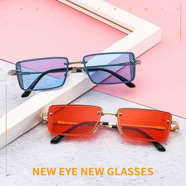 

steam punk sunglasses men women vintage square metal sun glasses uv400 shades eyewear fashion steampun 2021 trend, White;black