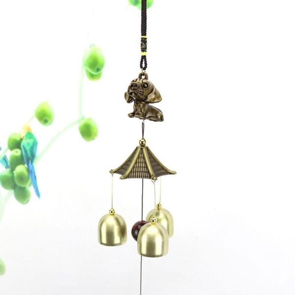 

decorative objects & figurines wind chimes pure copper bell high density glass sandalwood home ornaments symbol hanging happiness peace bead