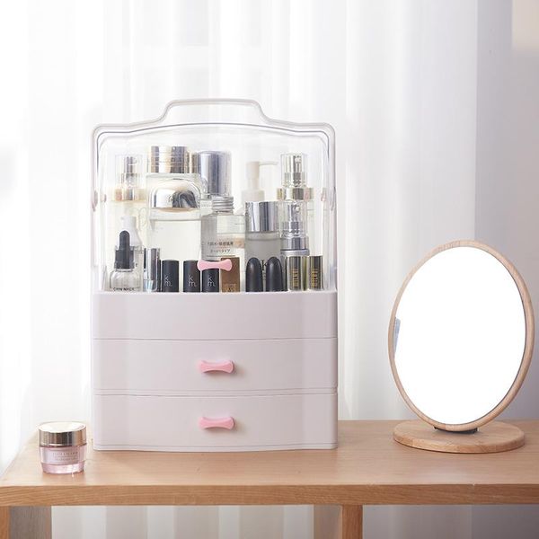 

bathroom storage & organization cosmetic box multi-layer drawer dust-proof lipstick finishing multi-function jewelry