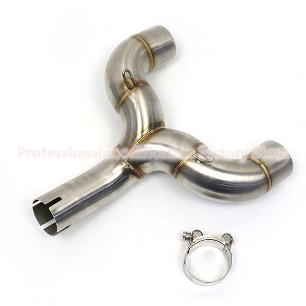 

motorcycle exhaust system 51mm slip on connect adapter middle tube pipe mid link scooter clamp escape muffler for benelli 600 300