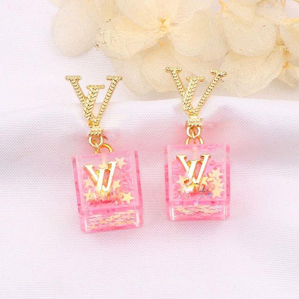

4colors 18k gold plated designer earrings ear stud designers brand geometry letters women earring wedding party jewerlry classic style er038, Golden;silver