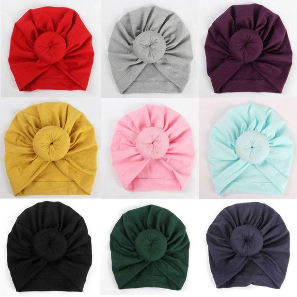 

hair accessories 2021 children cute born baby infant girl toddler soft cotton comfy knot cap beanie hat head wrap, Slivery;white