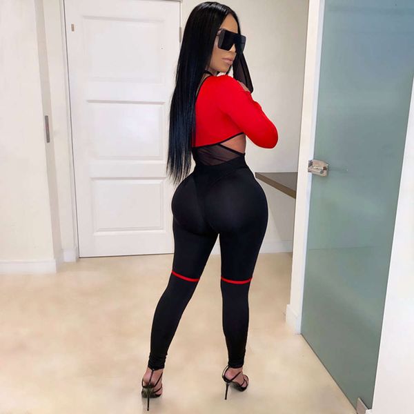 

20212020 spring new women's cut out color contrast one piece suit, Gray