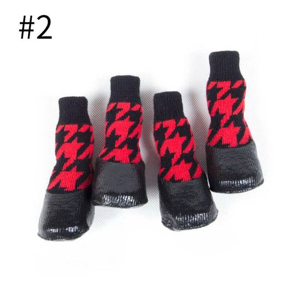

dog apparel 4 pcs pet shoes boots waterproof socks puppy non-slip outdoor feet cover lks99