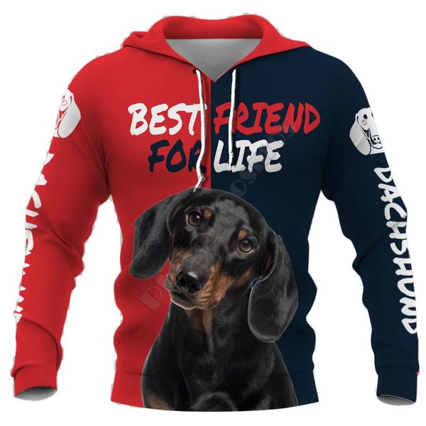 

men's hoodies & sweatshirts dachshund dog hoodie 3d printed fashion pullover men for women sweater cosplay costumes, Black
