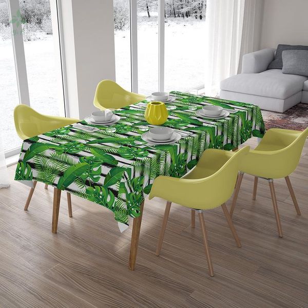 

table cloth tropical cover exotic plants pattern decor