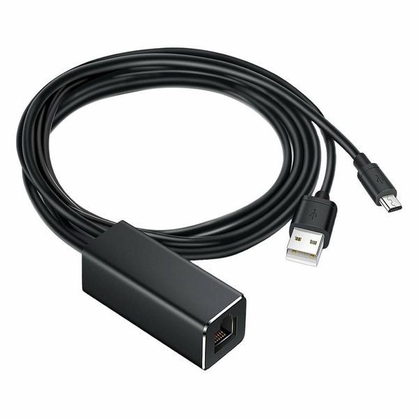 

hubs lan ethernet adapter for fire tv 3 or stick gen 2 usb2.0 to rj45 10/100 mbps adapter(1m)