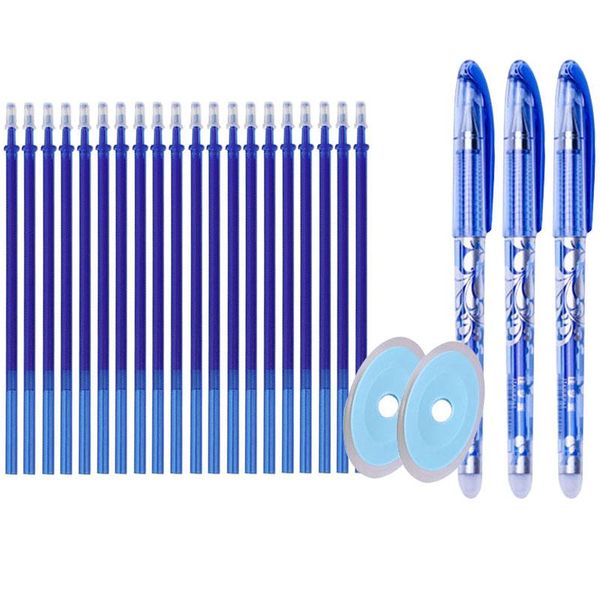 

gel pens 25pcs/set erasable pen suit 0.5mm refills rod washable handle magic for school office writing tools stationery