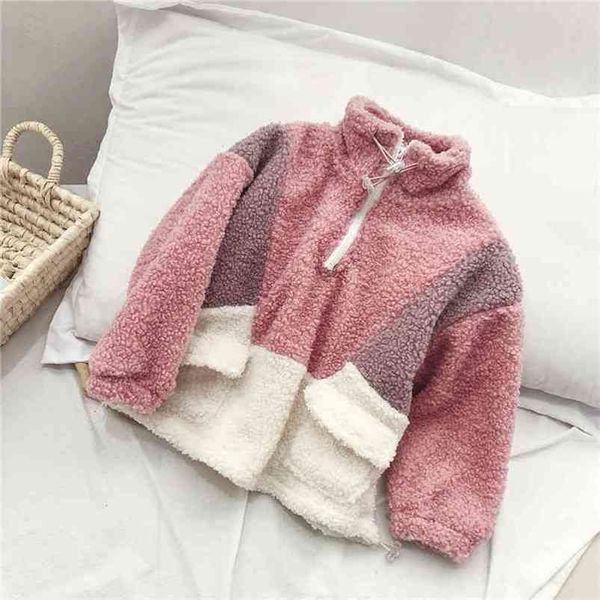 Gooporson Fashion Korean Kids Roupas Fleece Quente Quente Meninas Suéter Bonito Crianças Roupas Inverno Inverno Bebê Bebé Tops 210715