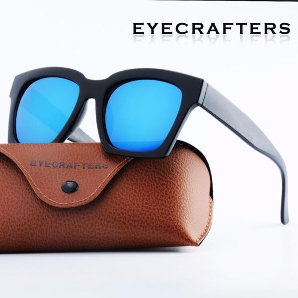 

eyecrafters fashion blue female designer womens sunglasses retro vintage ladies square mirrored eyewear shades, White;black