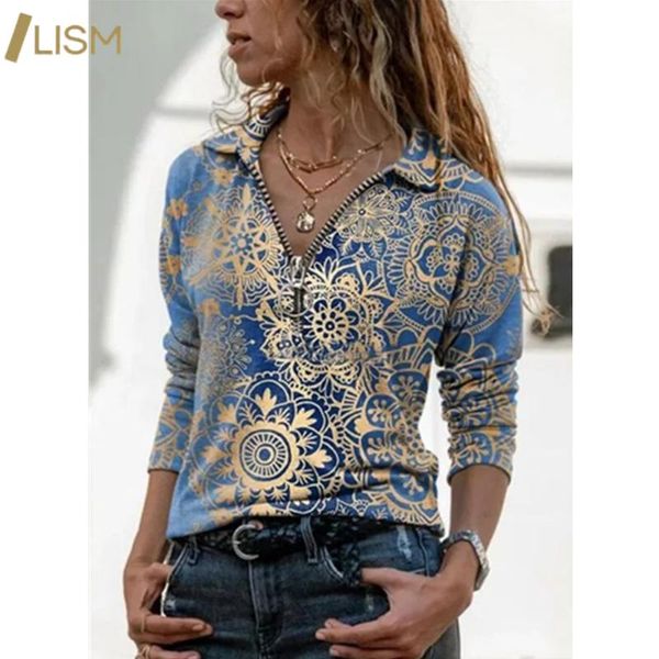 

women's t-shirt floral printing shirts cotton long sleeve female 2021 spring summer loose casual office ladies shirt plus size 3xl, White